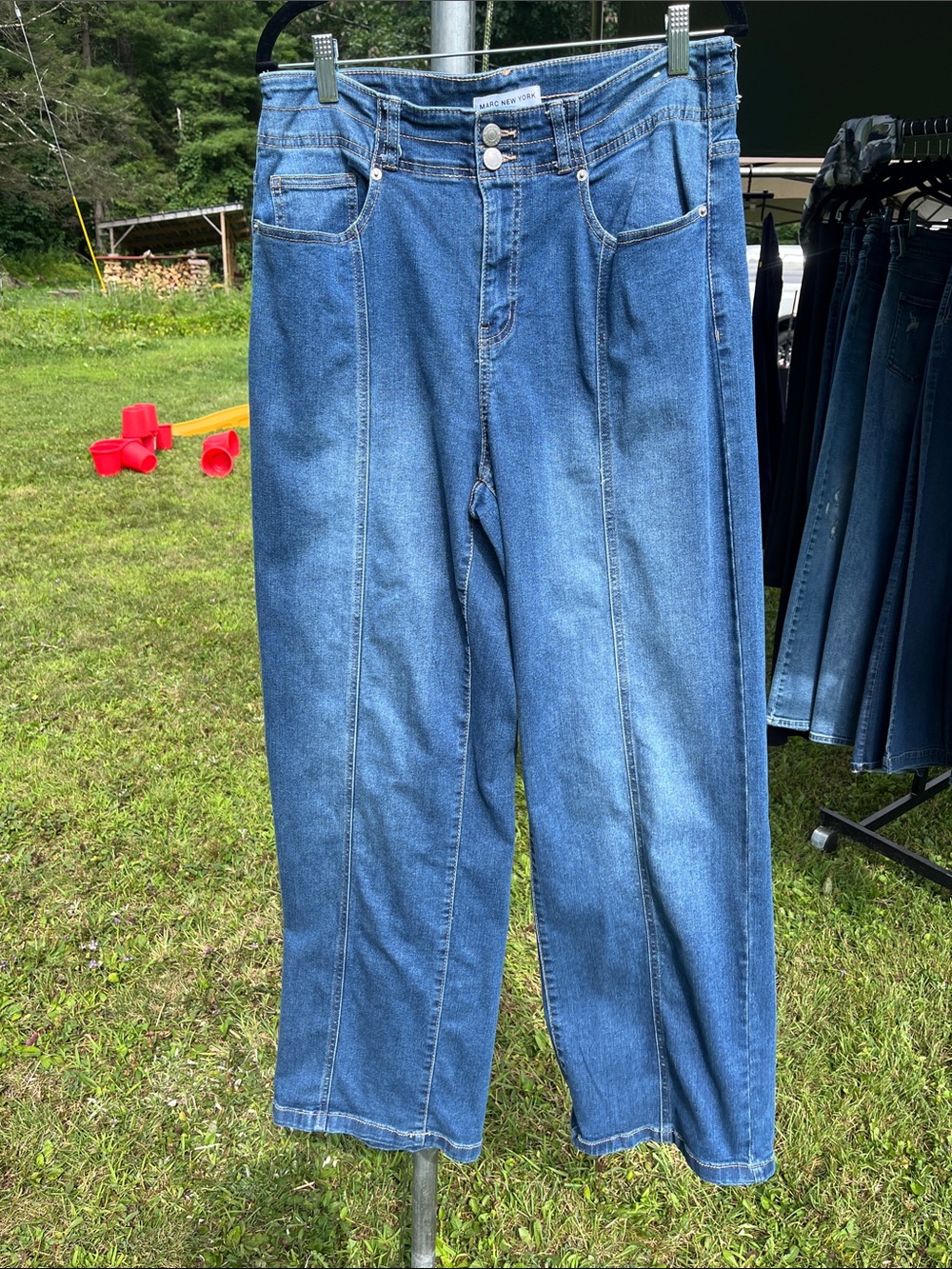 Marc New York Straight-Leg Jeans in Blue Wash